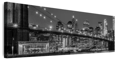 Zdjęcie produktu dla LUMASOUL Obraz na płótnie z motywem miasta, obrazy 90x60 cm z motywem architektury, czarno-białe