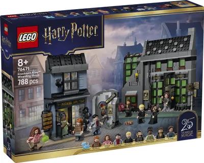 Produktbild von LEGO Harry Potter Zaubererläden in der Winkelgasse Spielzeug - Miniatur Modellbau mit 8 Minifiguren & sammelbarem Patronus - Kinderzimmer Deko - Geschenk für Mädchen, Jungen & Fans ab 8 Jahren - 76471