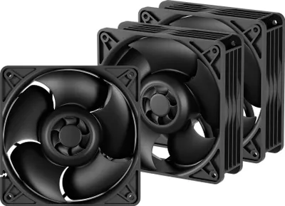 Zdjęcie produktu dla ARCTIC S12038-4K - 3 Pack, Wentylator, 12 cm, 600 RPM, 4000 RPM, 180 m³/h, Czarny
