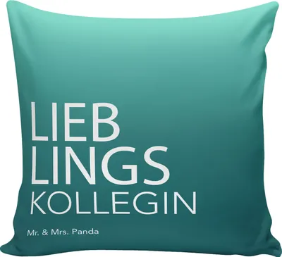 Produktbild von Mr. & Mrs. Panda kuschelkissen 40x40 Kollegin - Aquarellblau - Geschenk, Deko Kissen, Geschenkidee, Beruf, Polster, Arbeit, Dankeschön, Spruch, Ruhestand, Dekokissen