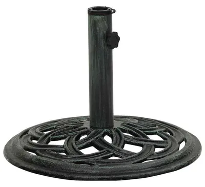 Produktbild von Sonnenschirmständer Grün 44x44x31cm Gusseisen für Schirmstangen 35-48mm