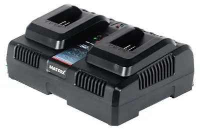 Produktbild von Matrix Doppel Ladegerät für Akku Kawasaki Power 20 und X-One kartonverpackt