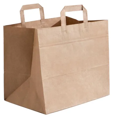 Zdjęcie produktu dla Torba cateringowa brązowa 320x220x245 RECYKLING, 250szt
