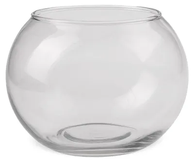 Image de Vase rond en verre, Ø 15 x 11 cm, à remplir pour servir de photophore