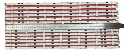 Image de Bande de rétroéclairage LED, aluminium, 1 170 mm, compatible avec le modèle UE58J5270, 14 LED, 3 V