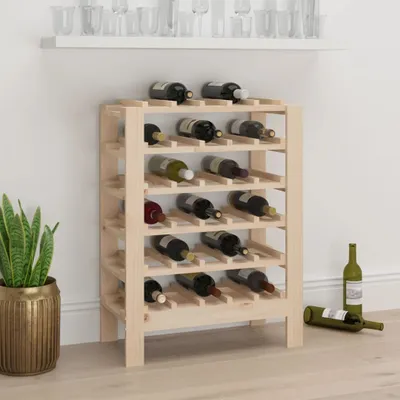 Immagine prodotto di Portabottiglie The Living Store 61,5x30x82 cm in legno di pino massiccio