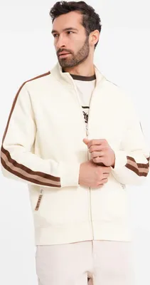 Obrázok produktu pre Ombre Clothing Pánska mikina na zips Melek krémová XL