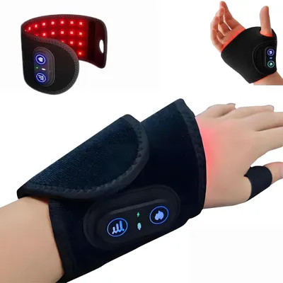 Produktbild von Rotlicht Therapie Handgelenkband, Infrarotbandage Gürtel mit 48 LEDs 660nm und 850nm, 10W  Infrarot Heizband, für Entspannung und tägliche Pflege
