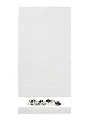 Produktbild von framsohn Frottiertuch 'Hunde' Handtuch 50 x 100 cm Weiß