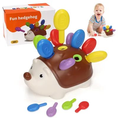 Obrázek produktu pro Montessori hračky pro batolata ve tvaru ježka, které rozvíjejí motorické dovednosti