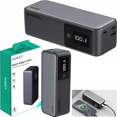 Image de Powerbank 27600mAh AUKEY 2x USB-C USB-A PB-Y63 CHARGE RAPIDE 140W