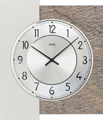 Zdjęcie produktu dla Zegar ścienny nowoczesny drewniany 25 cm x 29 cm x 5 cm - AMS Model: 9580