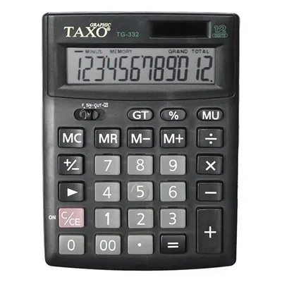 Produktbild von Kalkulator Taxo 12- pozycyjny TG-332 czarny