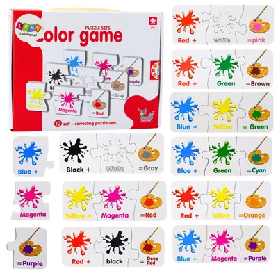 Productafbeelding van Educatieve puzzelkleuren in het Engels 10 verbindingen