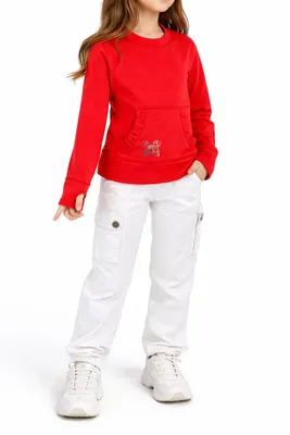 Produktbild von 5346 Bondi Langarmshirt für Mädchen – Rot – Größe 116