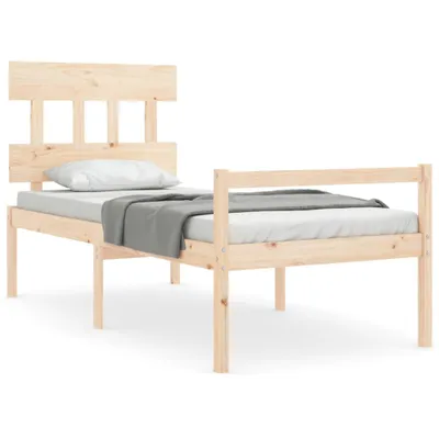 Produktbild von vidaXL Seniorenbett mit Kopfteil Massivholz