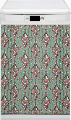 Produktbild von Küche Dekorative Magnete  Magnet Folie für Geschirrspüler 45x80 cm   - Muster Aztec