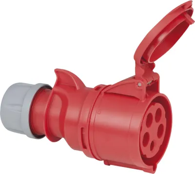 Produktbild von PCE CEE 32 A/400 V 5-pin Plug female Rot - IP44