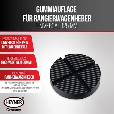 Produktbild von HEYNER® Gummiauflage für Rangierwagenheber Wagenheber Ersatzgummi für BMW MINI OPEL Unterbodenschutz