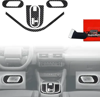 Produktbild von 5in1 Schutzfolien Grizz Protector für Mittelkonsole - Fiat Grande Panda (2025) Carbon Optik Glanz
