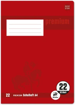 Produktbild von Schulheft Premium A4 32 kariert Packung mit 20 Stück
