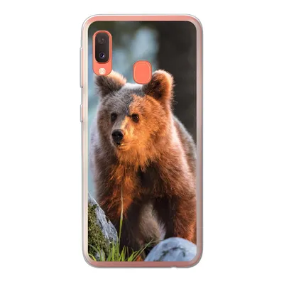 Produktbild von MuchoWow® Handyhülle Schutzhülle Hülle für Samsung Galaxy A20e Bär - Braun - Tier Silikon Softcase Handy Hülle - Abdeckung