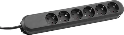 Produktbild von BACHMANN SMART Steckdosenleiste 6x Schutzkontakt, schwarz, 3 m