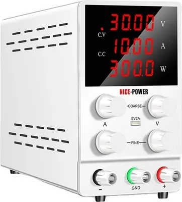 Zdjęcie produktu dla Zasilacz DC, regulowane napięcie do 30V, maksymalny prąd 10A, (30V10A) czarny-a