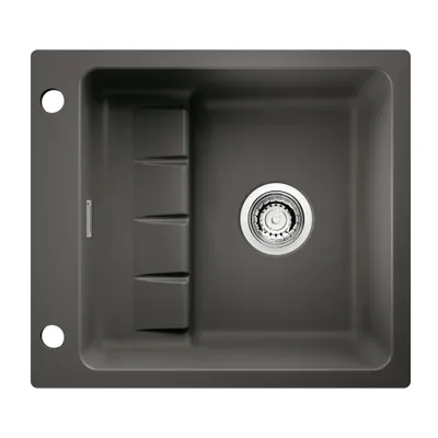 Produktbild von NABER 1091012 Einbauspüle flächenbündig PickUP F mit Premium-Drehexzentergarnitur, ab 600 mm Schrankbreite, Keramik, Schiefer