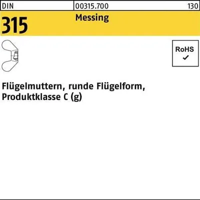 Produktbild von Reyher 315 MS Fluegelmuttern M 8 (100 Stück)