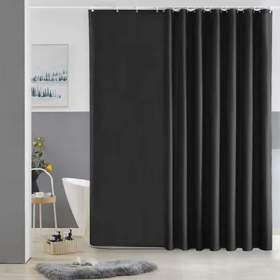 Zdjęcie produktu dla Zasłona prysznicowa antypleśniowa wodoodporna 275x180cm czarna