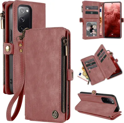 Produktbild von Handy Hülle für Samsung Galaxy S20 FE Geldbeutel Geldbörse RFID Schutz Klapphülle Cover Schutzhülle Wallet Farbe: Rosa