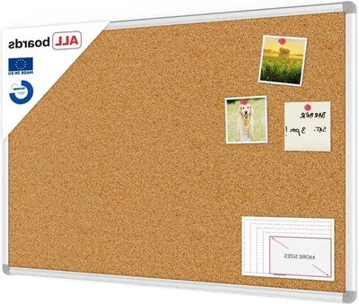 Productafbeelding van Famanu Korkbord 90x60 cm - Aluminiumframe, zelfherstellend