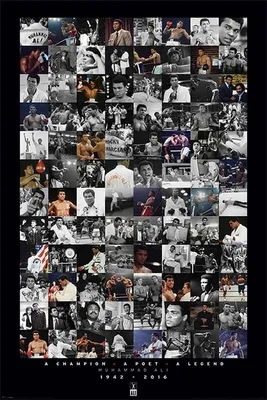 Image de Muhammad Ali - Montage - Commemorative - 61x91,5cm - Affiche Poster