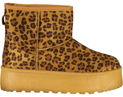 Produktbild von Damen Stiefelette Braun mit Fell & Keilabsatz - Eleganze Details
