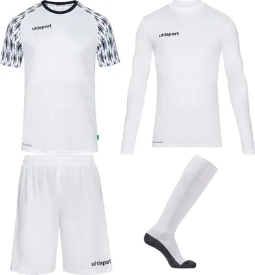 Produktbild von Uhlsport Reaction Torwart Trikot Set Kinder - Weiß / Marine  | Größe: 152