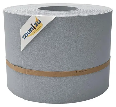 Produktbild von Sichtschutzstreifen zaun|zu PREMIUM 35m Rolle PP Zaunblende für Doppelstabzaun Fenstergrau, 35m
