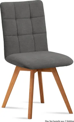 Produktbild von Esszimmerstuhl (2er-Set) Dinny 47x91x60 Eiche geölt/Grau