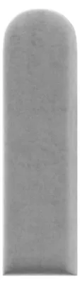 Produktbild von LIKMA Samt  Ovales Polsterpaneel Grau 80x25 cm Wandkissen Kinderzimmer Schlafzimmer Wandpolster Gepolstert Panel Stoff: Riviera 91