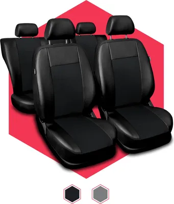 Produktbild von Autositzbezüge Universal Schonbezüge Sitzauflage PKW Auto Set Kunstleder Schwarz