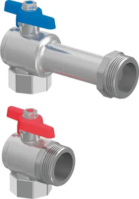 Image de UPONOR Vario, robinet à boisseau sphérique d'angle, Rp 3/4" - G1", 1 pièce.