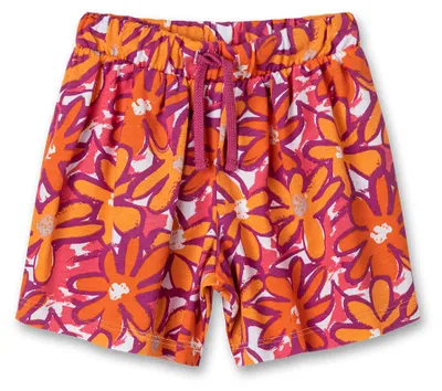 Produktbild von Sanetta Pure Mädchen-Shorts orange Blumen 98