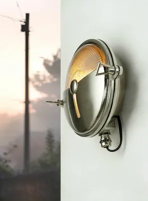 Immagine prodotto di Lampada da esterno ottone vetro scanalato rotondo Ø 18 cm IP64 Marittimo resistente alle intemperie applique giardino balcone terrazzo ingresso
