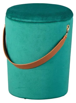 Image de Inter Link Tabouret de rangement Papua velours vert