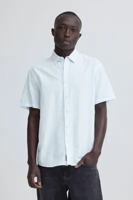 Immagine prodotto di Camicia da uomo BHAvik a maniche corte, 100% cotone, vestibilità regolare