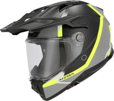 Zdjęcie produktu dla Kask enduro ACERBIS Attack Black Grey Fluo Yellow Matt rozmiar XL