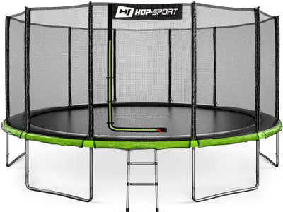 Produktbild von Hop-sport Trampolína 16ft (488 cm) | Moderná trampolína pre deti a dospelých | Čierno/zelená + ochranná