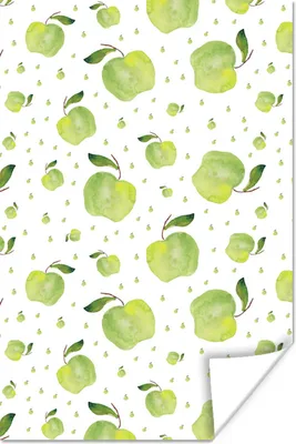 Produktbild von MuchoWow® Poster Äpfel - Aquarelle - Muster 20x30 cm - Papierdruck