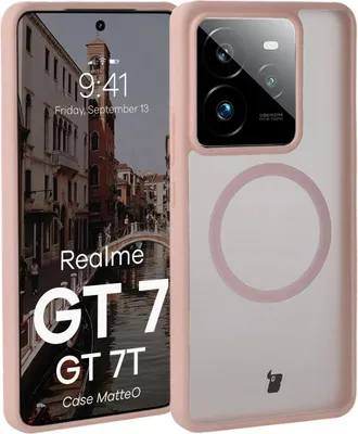 Produktbild von Bizon Case MatteO Magnetic Realme GT 7 / 7T rauchiges Pink