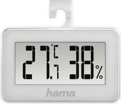 Produktbild von Hama 00186363, Weiß, Innen-Hygrometer, Innen-Thermometer, 20 - 95%, -10 - 50 °C, F, °C, Akku